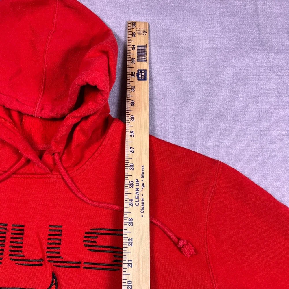 Adidas Chicago Bulls‎ Embroidered Logo Fleece Hoodie Mens 2XL Red Cotton Blend